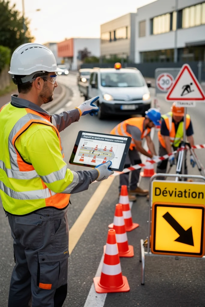 signalisation temporaire sur chantier