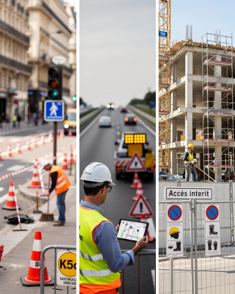 signalisation temporaire sur chantier